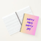 Happy Mind Spiral Notebook – Motivational ノートブック (内部)