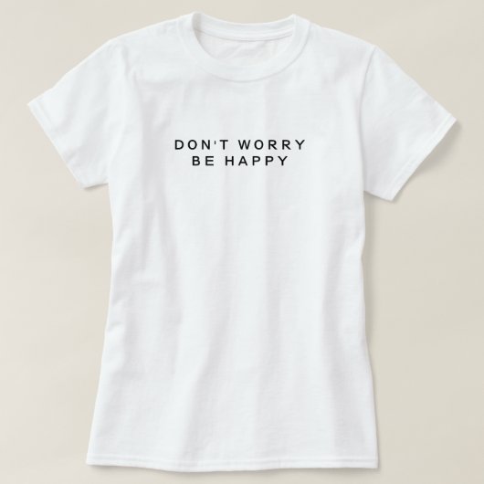 Happy Minimalist Black & White Tシャツ (デザイン正面)