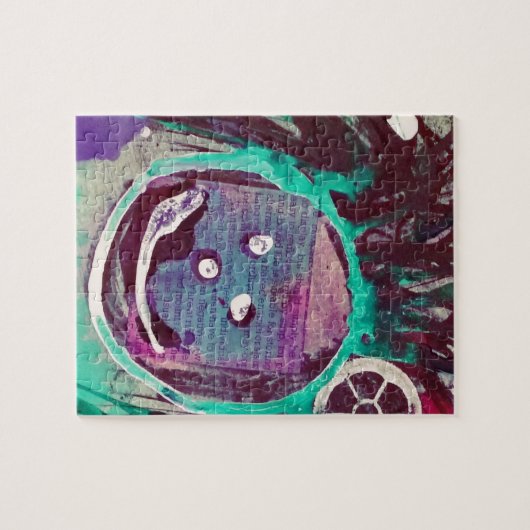 Happy Mixed Media Collage ジグソーパズル (横)