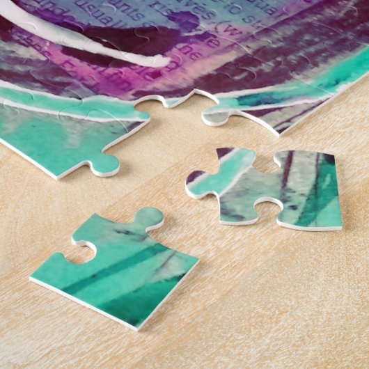 Happy Mixed Media Collage ジグソーパズル (側面)