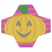 Happy Modern Big Orange Pumpkin Halloween サッカーボール (フラット)
