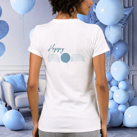 Happy Mom Blue Mr Onederful Cloud First Birthday Tシャツ