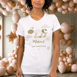 Happy Mom Neutral Boho Onederful Family Birthday Tシャツ
