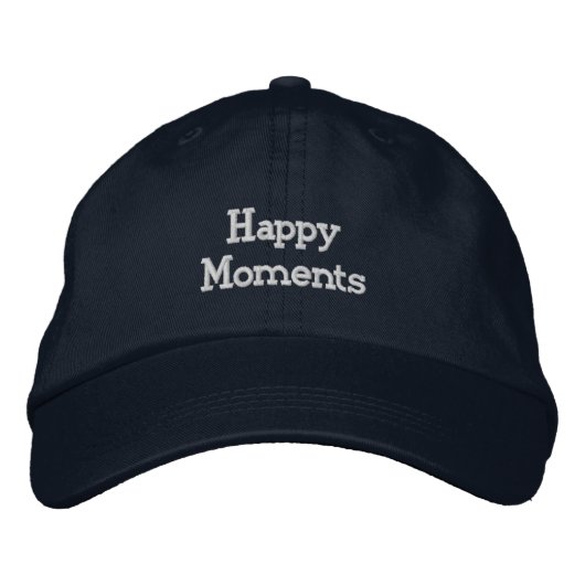 "Happy Moments" オーダーメイド ネイビー キャップ (正面)