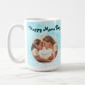 Happy Moms Dayグリッター写真Mug Mothers Day Gift コーヒーマグカップ (左)