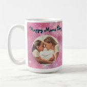 Happy Moms Dayグリッター写真Mug Mothers Day Gift コーヒーマグカップ (左)