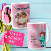 Happy Moms Dayグリッター写真Mug Mothers Day Gift