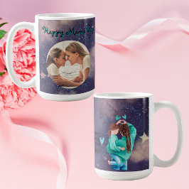 Happy Moms Dayグリッター写真Mug Mothers Day Gift コーヒーマグカップ