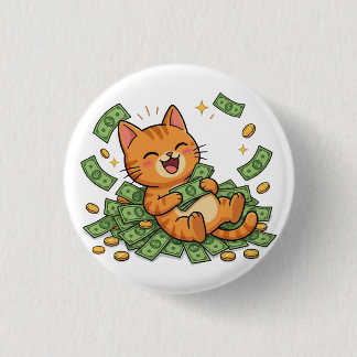Happy Money Cat Button 缶バッジ