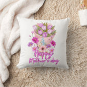 Happy Mother day Flower bouquet クッション (ブランケット)