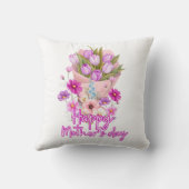 Happy Mother day Flower bouquet クッション (裏面)