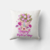 Happy Mother day Flower bouquet クッション (裏面)
