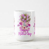 Happy Mother day Flower bouquet コーヒーマグカップ (中央)