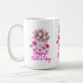 Happy Mother day Flower bouquet コーヒーマグカップ (左)