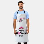 Happy Mother Day Modern Design エプロン (着用した状態)