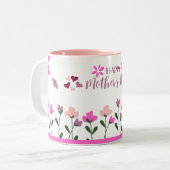 Happy Mother day multi Colour Design ツートーンマグカップ (正面左)