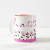 Happy Mother day multi Colour Design ツートーンマグカップ (正面左)