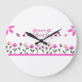 Happy Mother day multi Colour Design ラージ壁時計 (正面)