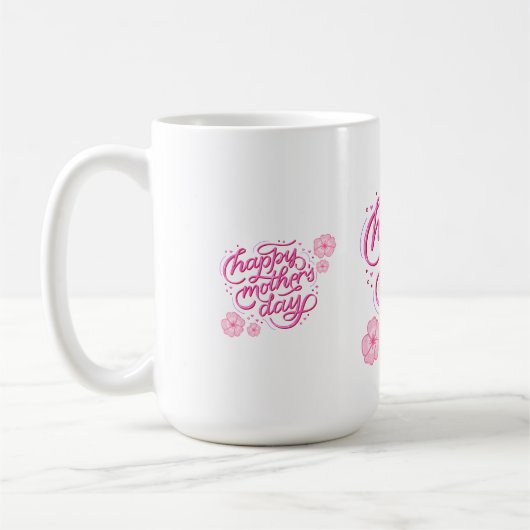 HAPPY MOTHER DAY TRENDY DESIGN コーヒーマグカップ (左)
