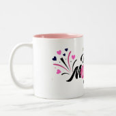 Happy Mother day unique modern design for gift ツートーンマグカップ (左)