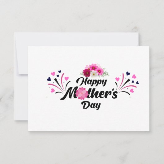 Happy Mother day unique modern design for gift 出欠カード (正面)