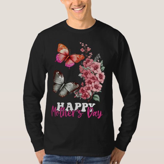 Happy Mother s Day 2023 Mothers Day Butterfly Mom Tシャツ (正面)