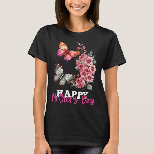 Happy Mother s Day 2023 Mothers Day Butterfly Mom  Tシャツ (正面)