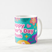 Happy Mother’s Day Colorful Flat Design コーヒーマグカップ (正面右)