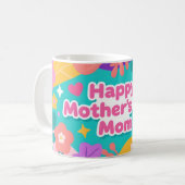 Happy Mother’s Day Colorful Flat Design コーヒーマグカップ (正面左)