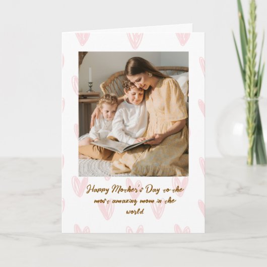 Happy Mother’s Day Custom Photo Greeting Card カード (正面)