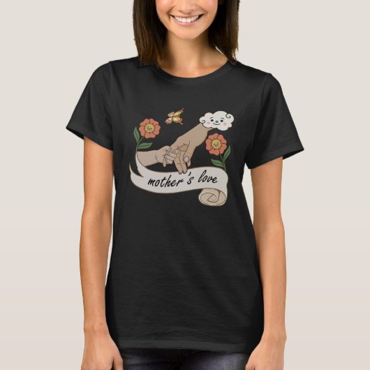 Happy Mother s day Cute Flower Groovy for women mo Tシャツ (正面)