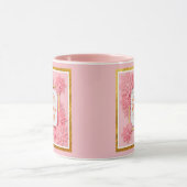 Happy Mother’s Day Floral Gold Frame and  Pink マグカップ (中央)