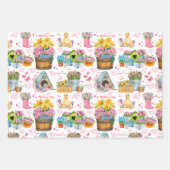 Happy Mother’s Day Floral Spring Garden ラッピングペーパーシート (正面3)