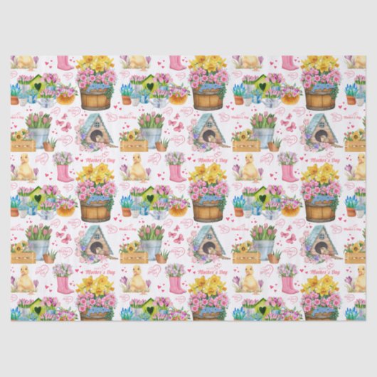 Happy Mother’s Day Floral Spring Garden 薄葉紙 (正面)