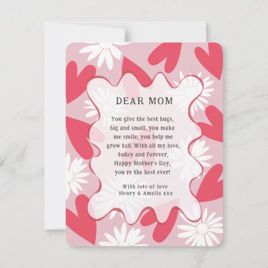 Happy Mother’s Day Pink & Red Photo   (裏面)