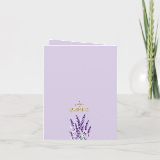 Happy Mother’s Day Proverbs 31:25 purple lavender カード (裏面)