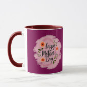 Happy Mother’s Day – Soft Floral Typography マグカップ (左)