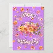 Happy Mother’s Day Spring Florals Holiday Card シーズンカード (正面)