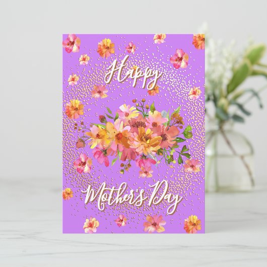 Happy Mother’s Day Spring Florals Holiday Card シーズンカード