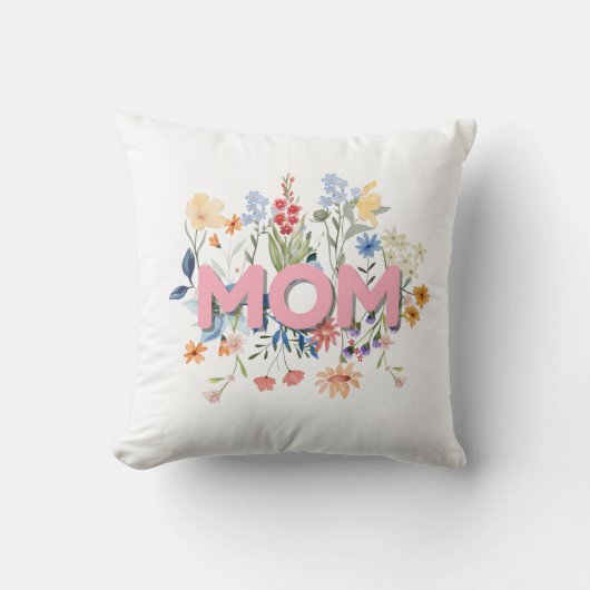 Happy Mother’s Day Throw Pillow | Cute Gift クッション (正面)