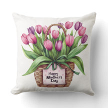 “Happy Mother’s Day” Tulip Floral Basket – Mom Gif