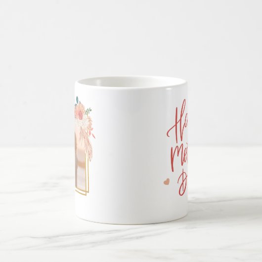 Happy Mothersの日の贈り物ママの写真パーソナライズされた コーヒーマグカップ (中央)