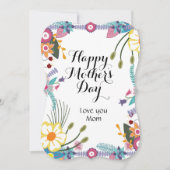 Happy Mothersの日フローラ カード (正面)