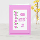 Happy Mothersの詩と花 カード (黄色い花)