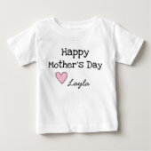 Happy Mothersデイシャツ ベビーTシャツ (正面)