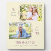 Happy Mothers Dayおばあちゃんカーリーブラケット2写真 フォトプラーク (正面)