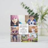 Happy Mother's Dayおばあちゃん5子の家族写真 シーズンカード (スタンド正面)