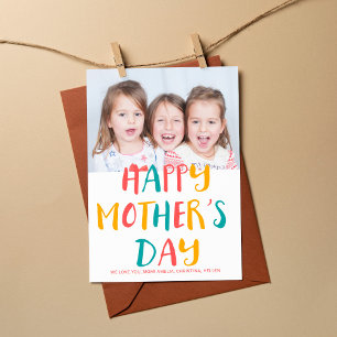 Happy Mother's Dayのカラフルモダンの写真 カード