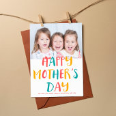 Happy Mother's Dayのカラフルモダンの写真 カード