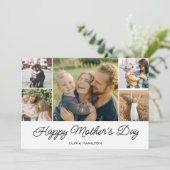 Happy Mother's Dayのシンプル写エレガント真 シーズンカード (スタンド正面)